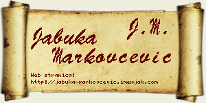 Jabuka Markovčević vizit kartica